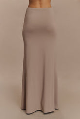 Jules Recycled Nylon And Mesh Maxi Skirt - Taupe